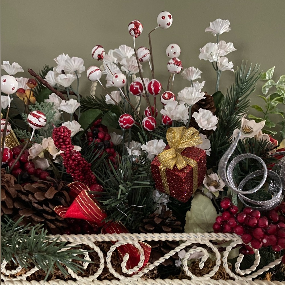 Lot of Winter Faux Flora